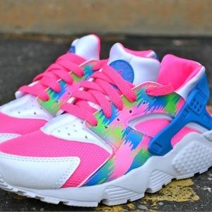 Nike Haurache Blue and Pink blast